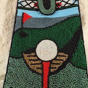 Beaded Golf Course Design Clutch